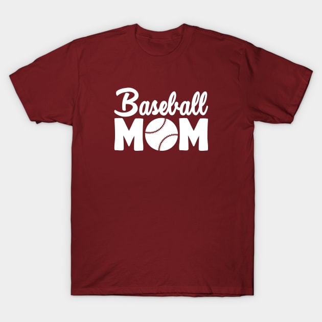 Baseball Mom T-Shirt by LoenaStudio